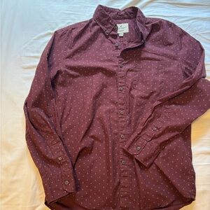 🚨2 for $12🚨Burgundy Patterned Button-Up Shirt